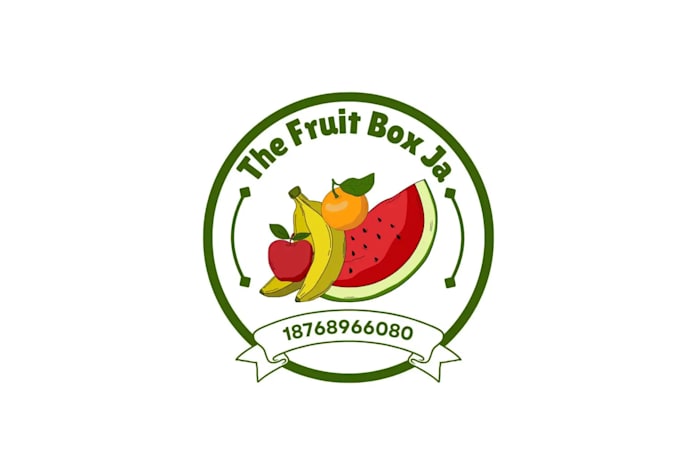 do unique fruit business logo design for you