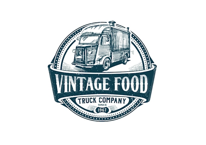 create a unique hand drawn vintage retro logo