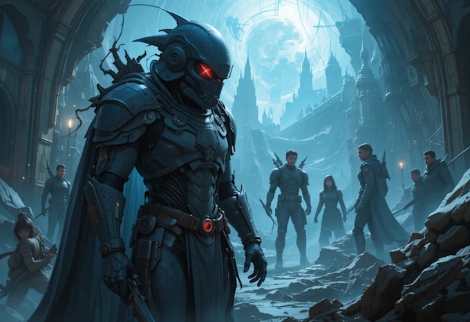 draw sci fi or fantasy concept art illustration characters