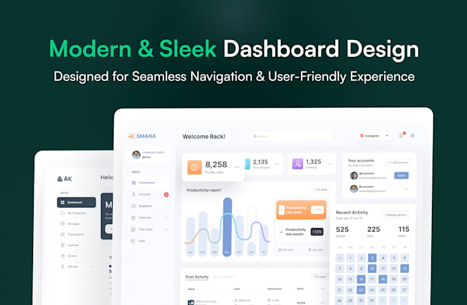 do saas CRM HR admin dashboard UI UX designs in figma