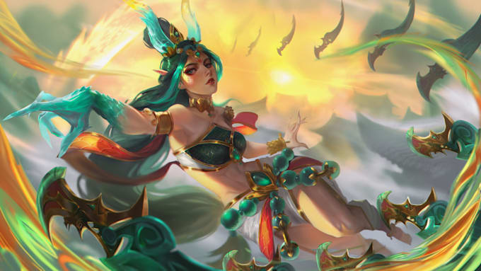 paint semi realistic splash art for your character