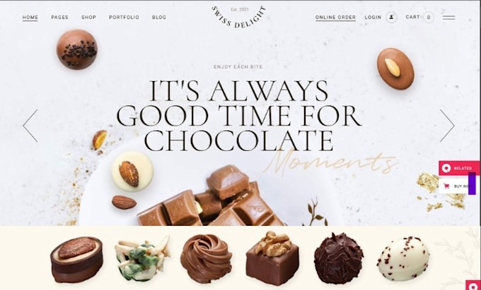 design exceptional chocolate shopify ice cream store candy website snacks store