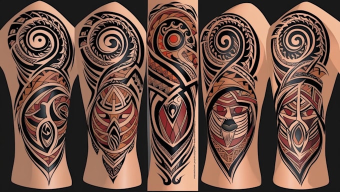 design a polynesian maori tribal tattoo