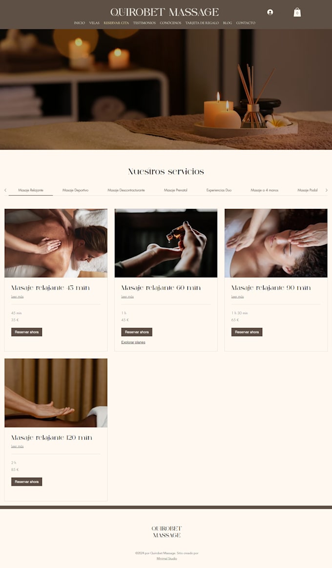 minimalist design for online store with wix