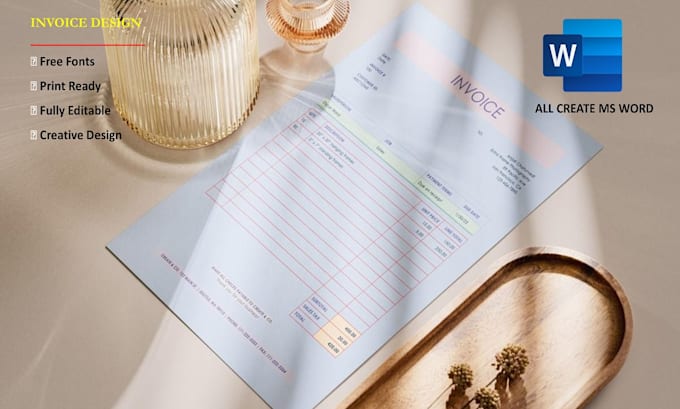custom invoice and business template design services