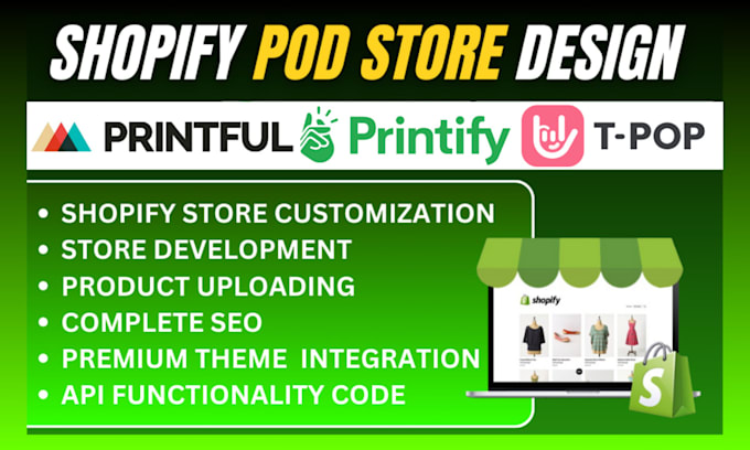 build pod dropshipping build website website design etsy store ebay dropshipping