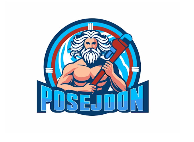 create creative and good looking poseidon logo  design