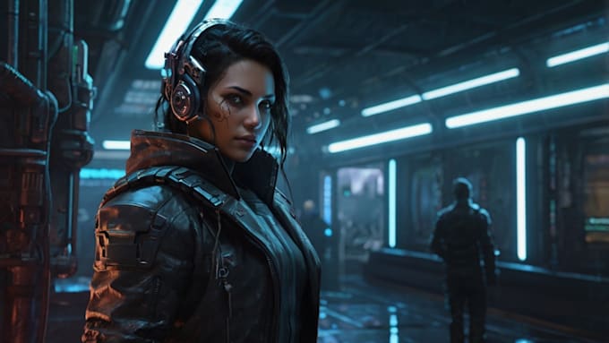 Draw fantasy, sci fi, cyberpunk character art for you by Kianrrett | Fiverr