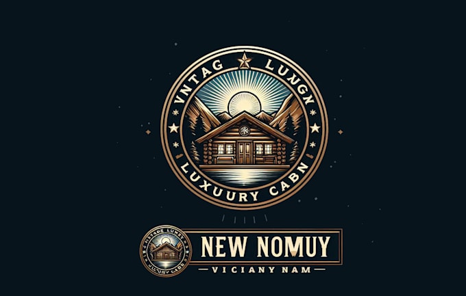 do vintage luxury cabin logo design elegant, timeless, unique