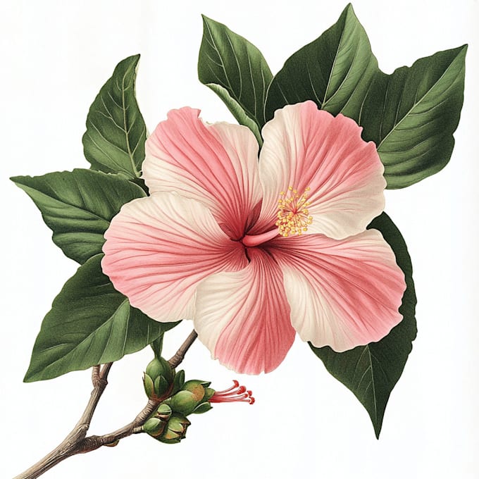 botanical linocut based on your request