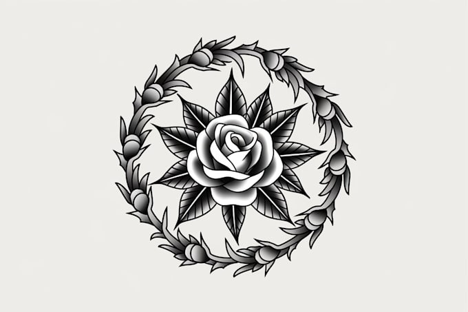 draw american traditional tattoo design by request