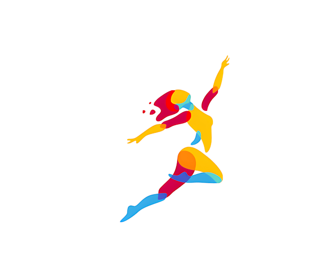 design unique tango rock gymnastic and dance logo