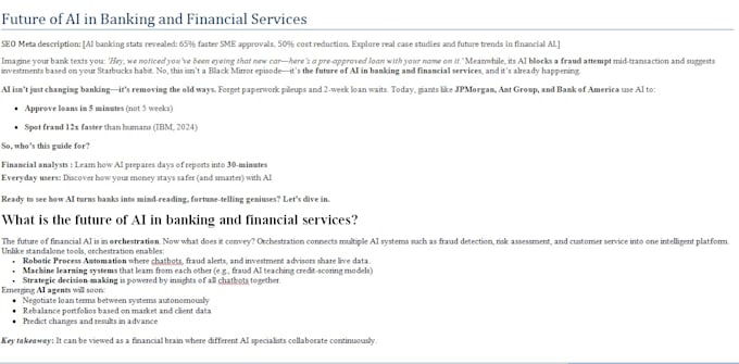 write technical SEO blogs and API docs on ai ml rag llms