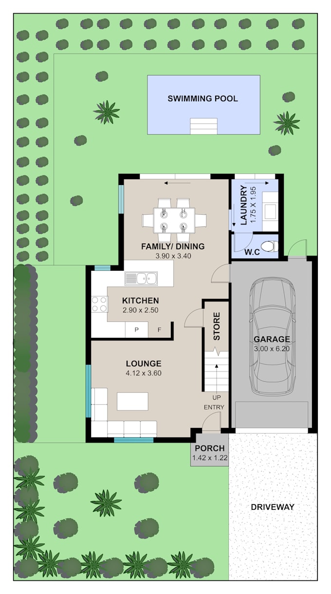 draw floorplan and siteplan for real estate agent