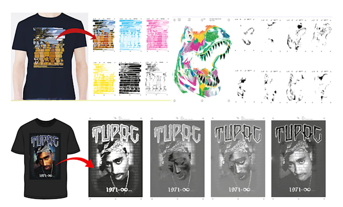 do color separation for screen printing design