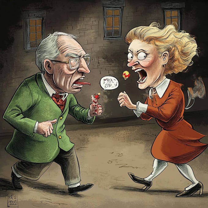 create a political and editorial cartoon