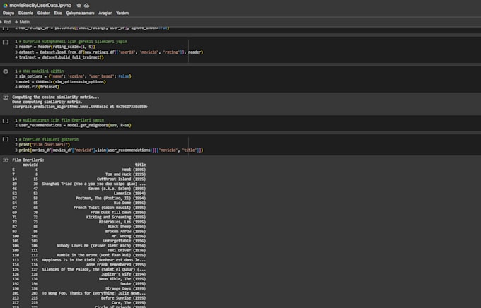 build a simple machine learning model for your data