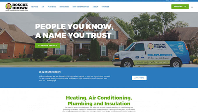 design hvac website plumbing website construction website contractor website