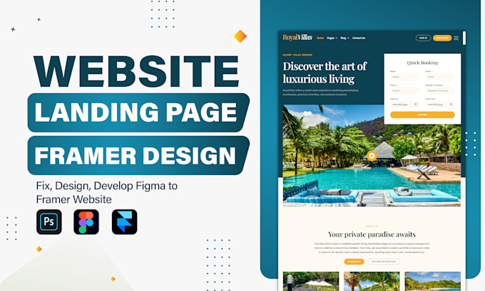 Fix, redesign, design, figma to framer, framer website and landing page ...