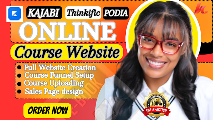 online course website thinkific website kajabi course website podia teachable