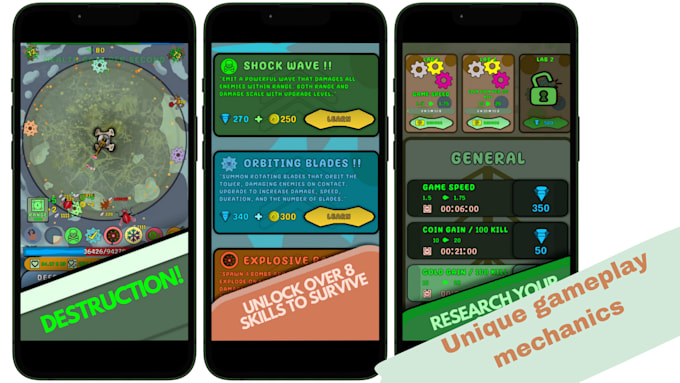 make 2d game for you using unity engine for mobile and PC