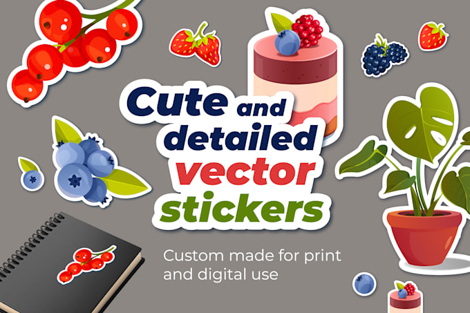vectorise your raster art or create a custom vector art