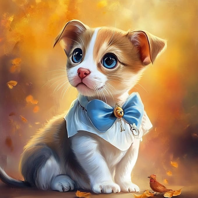 do a custom disney pet portrait