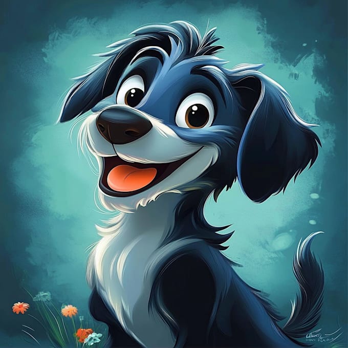create a custom disney pet portrait