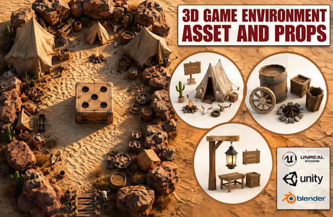 do unity 2d, 3d game, game environment in unity or unreal engine