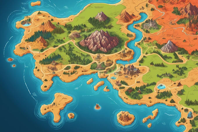 do custom vector map design illustration