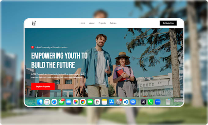design a responsive framer website or landing page