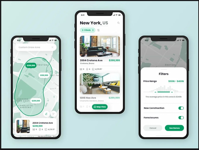 build real estate app, real estate website, real estate agent app