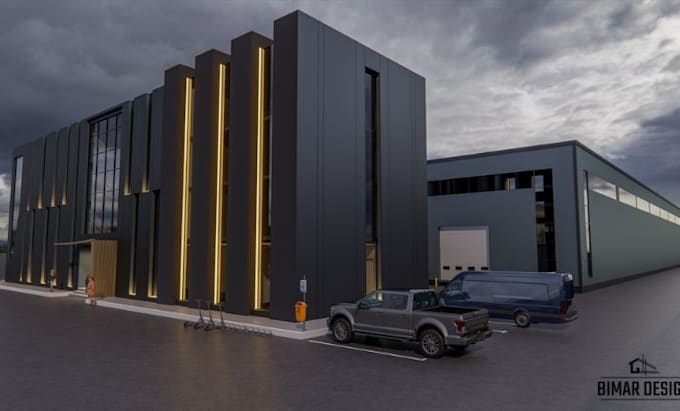 design and animate realistic 3d gyms, warehouses stadiums