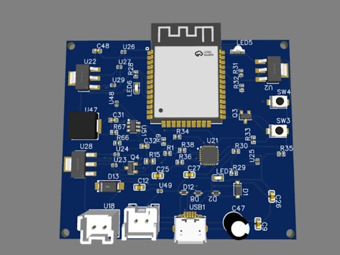 Design circuit and pcb layout in kicad, proteus, easyeda, altium by