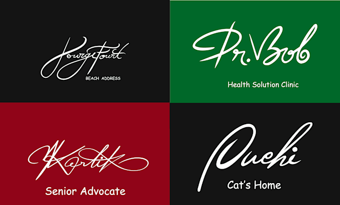 do  handwritten luxury calligraphy, cursive, signature logo