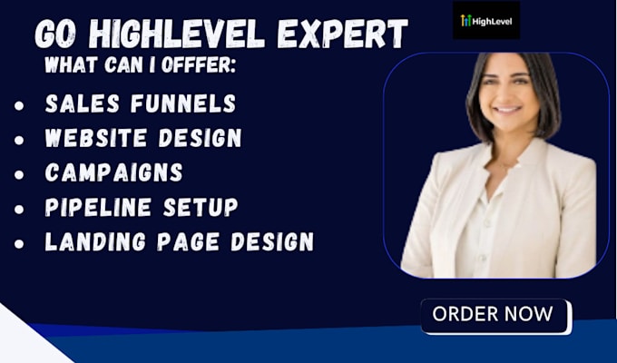 build high converting gohighlevel sales funnel, landing page, automation