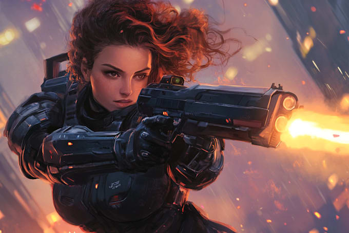make fantasy sci fi illustration, character or landscape