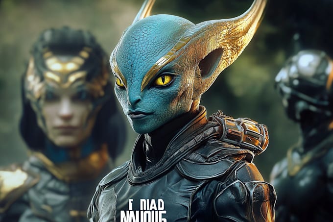create fantasy, sci fi, character with hyperrealistic style