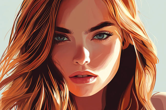 draw portrait vector illustration