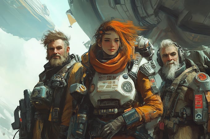 Create sci fi illustration, sci fi art, game character art by Romaiosa ...