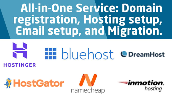 buy domain, setup web hosting, email, or migrate your website