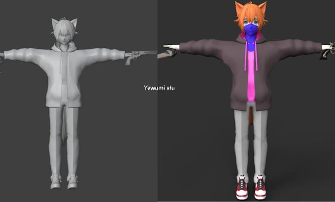 create your vrchat avatar furry vrchat 3d vtuber nsfw vrc character