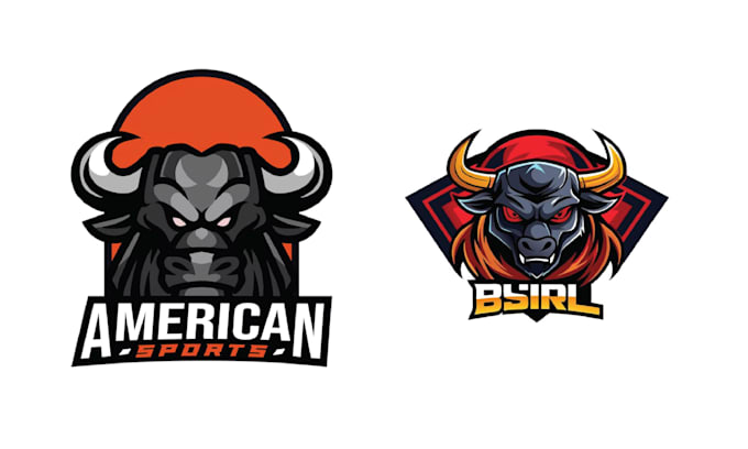 design esport mascot bull logo