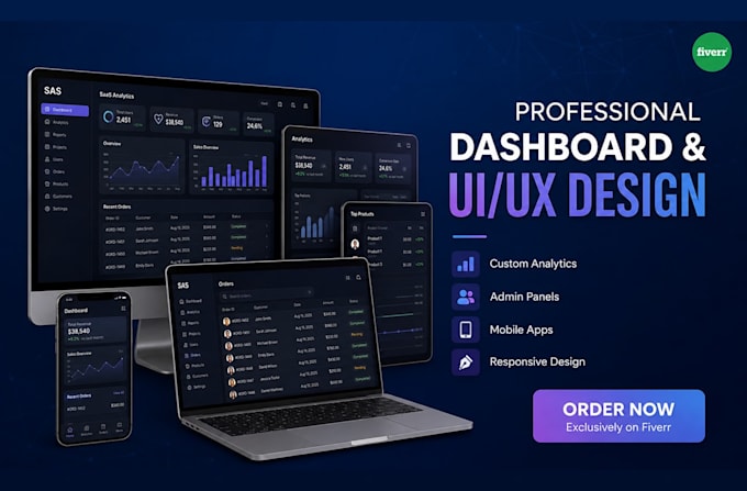 design saas dashboards CRM and admin panels