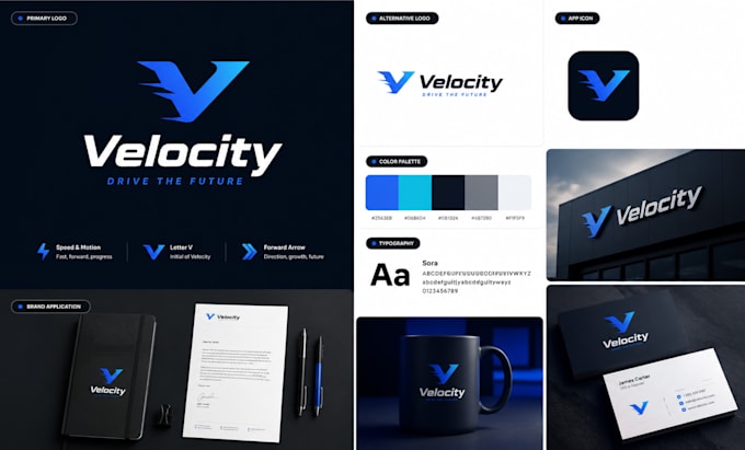 design a modern minimalist tech startup logo and brand identity