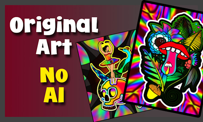 create trippy psychedelic art and coloring pages