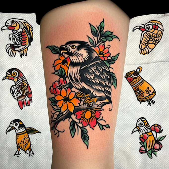 draw american traditional tattoo for your