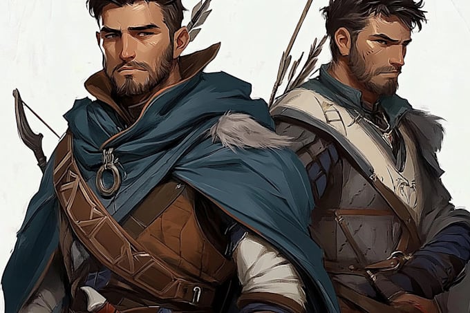 make a d and d character art illustration for you