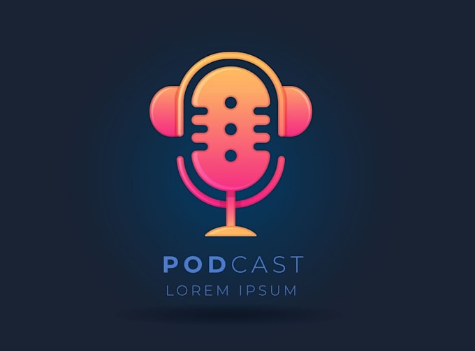 do podcast cover art speaker character logo design