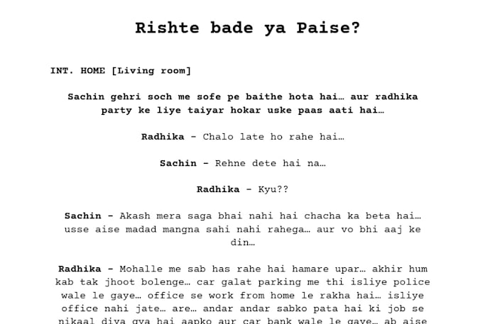 do screenwriting for you